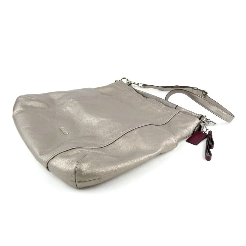 Coach Platinum Leather Hobo‎ Shoulder Bag F31323